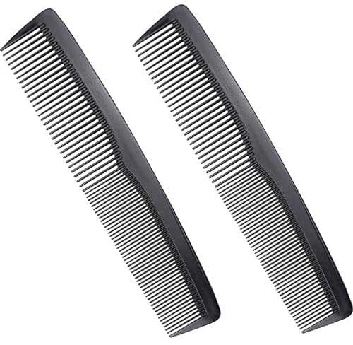 2 Stücke Haarkamm,Hair Comb,Herren Kamm,Multifunktionaler Friseur Kamm,Antistatischer,Breiter Zahnkamm+Feine Zahnung,18.7cm