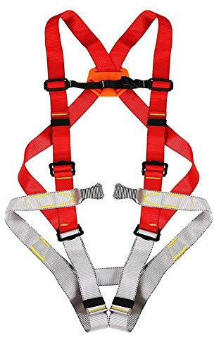 NATWEE Baugurt, Ganzkörper-Sicherheitsgurt, Absturzsicherungs-Dachgurt für Hebebühne, Hüttenarbeiter, Gerüstbau, Turm, Baumklettern, Bau (rot) It's so kind of you