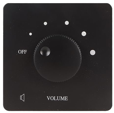 50 W Lautsprecher Lautstärkeregler, Wand Lautstärkeregler, 5 Gang Abstimmknopf für Heimlautsprecher, Professionelle Sicherheit, Verlustfreier Klang (Black)