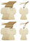 F Fityle 50Pcs Weihnachten Kleine Engel Anhänger Holz, Natürliche Weihnachtsdeko, Holzanhänger zum DIY Basteln Bemalen, Baum Engel Anhänger für Weihnachtsbaum Dekoration, Engel