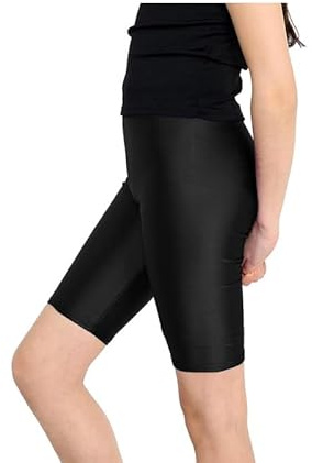 P&R DANCEWEAR LTD Cykelshorts i nylon för barn – bekväma cykelshorts för aktiv lek, skola och sportaktiviteter, Svart, 13-14 År