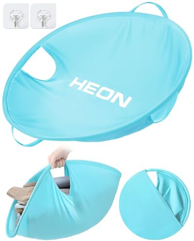 Pop-Up-Wäschekorb von HEON mit ca. 69 cm, faltbarer Wäschekorb für Schmutzwäsche, zum Entleeren von Trockner und Waschmaschine, faltbar, flexibel, mit Griffen für Wohnungen und Studentenwohnheime