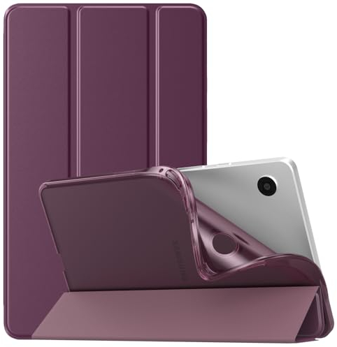 TiMOVO Funda para Samsung Galaxy Tab A9 8,7 Pulgadas 2023, Cubierta Delgada TPU Translúcido Compatible con Galaxy Tab A9 8,7'' SM-X110/X115/X117, Antiarañazos, Morado Oscuro