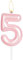 Hot Pink Happy 5th Birthday Candle,Pink Number 5 Candle,Birthday Cake Candle Decorations,Cake Candles Cake Toppers for Girls Women,Wedding Anniversary