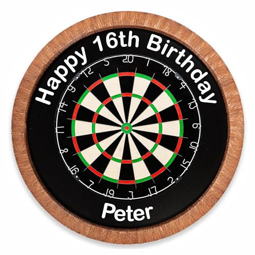 PRECUT 8 Inch Personalised Edible Dart board Birthday/Party Cake Topper Decoration - Available in Wafer or Icing (Icing)