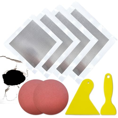 Tiruiya Löcher Füllen Wand, Selbstklebendes Wand Reparatur Patch Aluminium, Lässt Sich Gut Verarbeiten Trockenbau Gipskarton Flicken, Spachtelmasse Innen für Löchern Hohle Steckdosen Decken