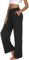 VIGVAN Jogginghose Damen Yogahose Weites Bein Freizeithose Trainingshose Sporthose Aktive Freizeit Gerades Bein Kordelzug Lose Lounge Pants mit Taschen (Schwarz, M-2)
