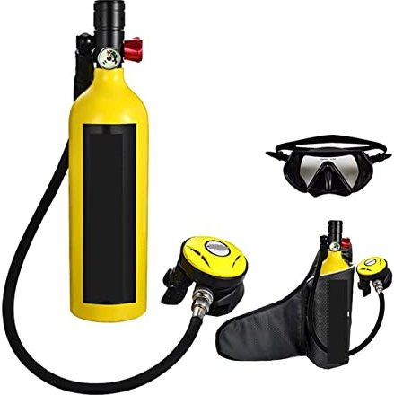 MEIVIYA Bouteille De Plongée Fournitures De Natation Respirateur De Plongée Bouteille D'oxygène De Plongée(Yellow Package A)