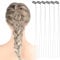 COMNICO Strass Haarketten, 6 Stück Frauen Quaste Haarspangen Strass Quaste Haarspangen Ketten Glänzende Punk Quaste Strass-Haarnadeln Haarschmuck Quasten-Haarspangen