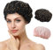 Duschhaube, 2 Stück Wasserdichte Duschhauben, Shower Cap, Duschhaube für Damen, Haarhaube für Die Nacht, mit Elastischem Band, Wiederverwendbare Dusche Kappen für Mädchen Frauen (C)