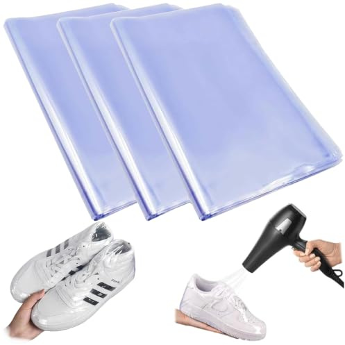 Tkxjry 100 Stück Schrumpfbeutel, 28 X 40 Cm Wasserdichte Large PVC Heat Shrink Film, Gross Schrumpfbeutel, Klar Schrumpffolie Beutel, Zum Verpacken Von Badebomben, Schuhen, Kerzen, Kunsthandwerk