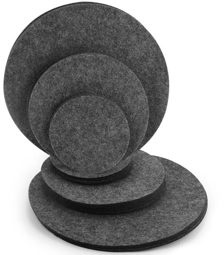 26 Stück Filz Tellerteiler,Weiche Filzplatte Trennwände,Pfannen und Topfschutz Trenner,Pfannenschoner Topfschutz für Porzellan Teller Teller Lagerung Organisieren Grau