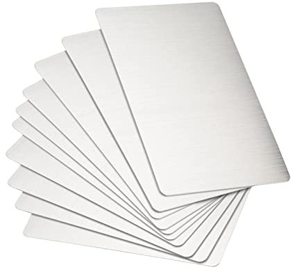 10 hojas en blanco de sublimación de aluminio para vallas publicitarias, color plateado