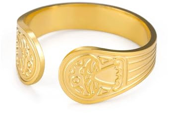 Belachick Klassisch Ring Ringe Damen Bijouterie Herren Frauen Magic Mushroom Offene Ringe Verstellbarer Freund Fingerring Ajustable Gold