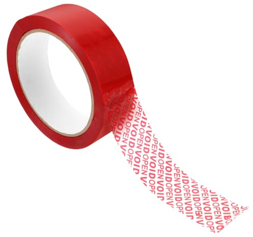 FUNOMOCYA 1rolle Tamper Evident Tape Für Ihre Pakete Manipulationssichere Verpackung Rot Schutz Vor Unerlaubtem Zugriff Und Diebstahl