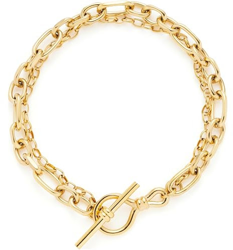 JEWELS BY LEONARDO Armband Elisabeth • Arm-Kette aus goldfarbenem Edelstahl • kräftige, geschliffene Ankerkette • 19,5 cm Länge • Schmuck Geschenk für Frauen • 024862