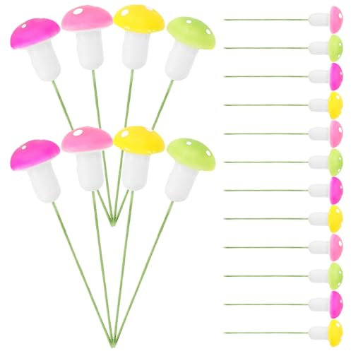 TOGEVAL 60stücke Miniatur Pilze Bunte Deko-Pilze Schaumstoff Für Mini- Terrarien Und Bastelprojekte Kleine Gemischte Farben Für Freunde