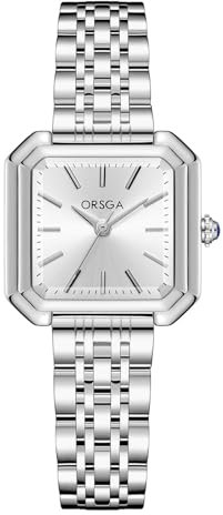 CIVO Armbanduhr Damen Silber Damenuhr: Edelstahl Eckig Analog Uhr für Frauen - Wasserdicht Lässig Mode Geschenke