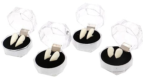 Vaguelly Halloween Fangs Props Dentures Different for Vampire Costumes Parties Cosplay