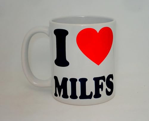 I Heart (Love) Milfs Ceramic Mug Great Funny Rude Work Office Gift