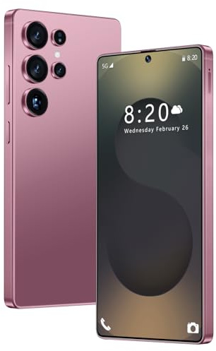 Smartphone Android S25 Ultra (lápiz óptico Integrado), 16 GB, 1 TB, batería de 8000 mAh, Pantalla de 7,3 Pulgadas, sin Contrato, desbloqueo por Huella Dactilar Facial y GPS,Rose Gold-1TB