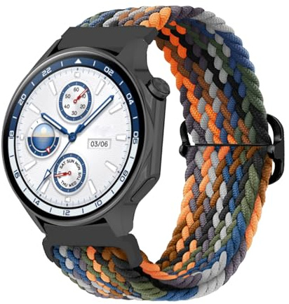 AireWiki Elastisches Armand Kompatibel mit OPPO Watch 41mm Armbands Verstellbares Sport Geflochten Nylon Elastisch Loop Ersatzarmband für OPPO Watch 41mm Band für Damen Herren (15)