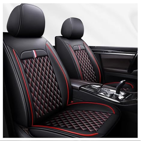 Schonbezüge Für Autositze Für Hyundai Tucson NX4/ Hybrid/N-Line 2021-2024 2025, Auto Sitzbezüge Universell, PU Leder, Atmungsaktives, Wasserdichtes, Verschleißfestes, A(Black)