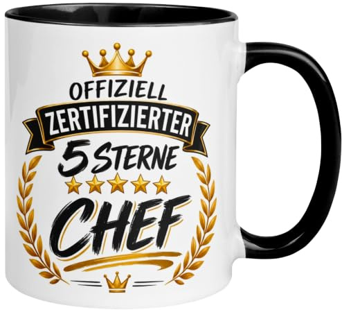 Offiziell zertifizierter 5-Sterne Chef Tasse | Geschenk Bester Vorgesetzter