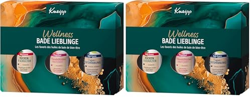 Kneipp Geschenkset Wellness Bade Lieblinge - Geschenkpackung mit 3 beliebten Badeölen von Kneipp - Testgrößen zum Kennenlernen und Verschenken - 3 x 20ml (Packung mit 2)