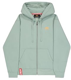 Alpha Industries Herren Basic Zip SL Hoodie, Frost Green, L