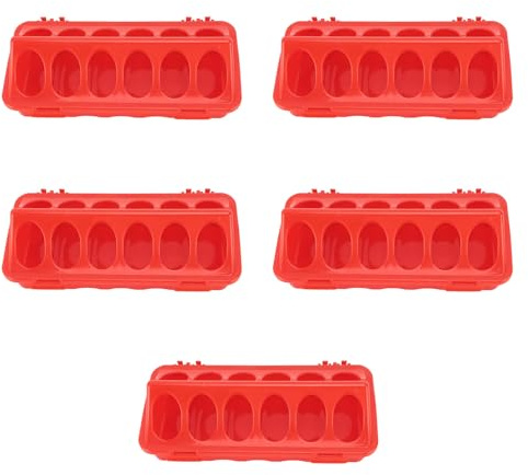 Fydun Comedero para Palomas Antiderrames de 5 Uds con Diseño Abatible, Bandeja de Alimentación sin Residuos para Aves de Corral Pequeñas, Ideal para Codornices y Palomas