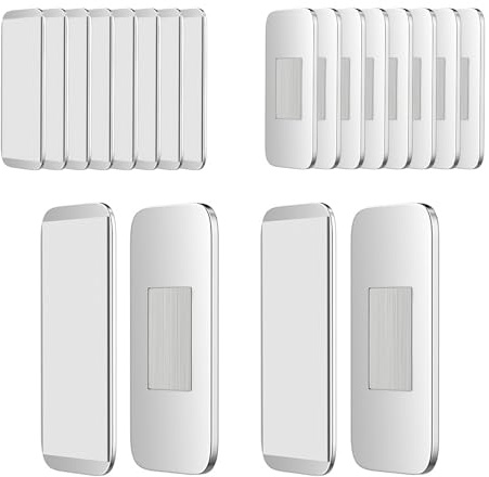 Jiayi Imanes para Puertas de Armario Ultra Finos 16 Unidades, Cierre Magnético Adhesivo de Metal Sin Taladro, Kit de Imanes Metálicos para Cocina, Cajones y Puertas Correderas Plateado Imanes Puertas