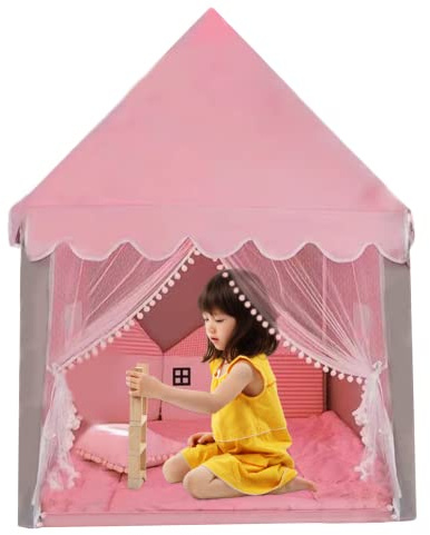 Kinderspielzelt für Mädchen Prinzessin Schloss Spielzelt Kinderhaus Indoor Outdoor Mädchenhaus für