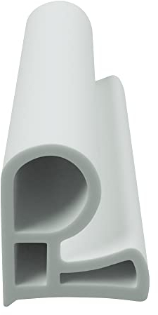 DIWARO® Stahlzargen-Dichtung SZ120 | weiß, beige oder grau | 5 lfm für Haus- und Innentüren. Zum Schallschutz und abdichten der Tür. Bestehend aus TPE (Thermoplastischen Elastomer) (weiß)