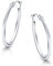 Orovi Schmuck Damen Klassische Zeitlose goldene Ovale Creolen Ohrringe Elegante Klappcreolen aus Weißgold/Gelbgold 18 Karat(750) Gold, Kreolen-Durchmesser 28,5 mm