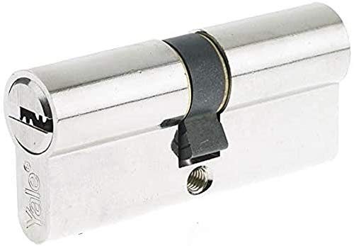 Yale Serie 1000 Europrofil-Zylinder Doppelzylinder mit Not- und Gefahrenfunktion 40/50 mm Satin Nickel: Hoher Schutz, ideal für Haus- und Wohnungstüren, inkl. 5 Schlüssel