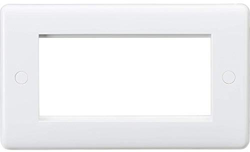 Knightsbridge CU1300 CU Curved Edge Single Pattress Box with Earth Terminal, White, 16 mm