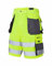 LEBER & HOLLMAN Kurze Arbeitshose Sicherheitshose Schutzhose Warnhose Sommer Gelb (LH-FMNX-TS) (L)