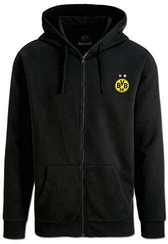 Borussia Dortmund Unisex Bvb-kapuzensweatjacke Mit Logo Jacke, Schwarz, 116 EU