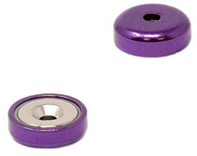Lila Ein Typ Neodym Pot Magnet Für Kunst, Handwerk, Modellherstellung - 16mm Durchmesserpackung von 4