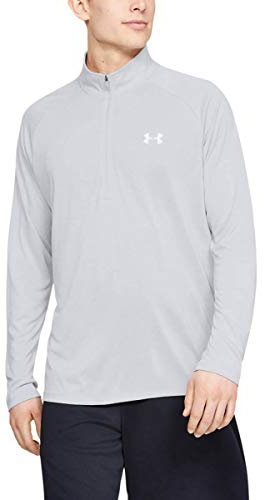 Under Armour Mens Tech 2.0 1/2 Zip Sweater - Halo Grey/White - XXXL
