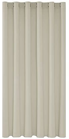 Deconovo Tenda Oscurante per Interni Cameretta Bambini 290 CM Altezza, Termica Isolante con Anelli per Finestre Moderne 1 Pannello, 200x290 CM, Beige Chiaro