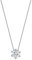 Orovi Schmuck Damen 0,15 Ct Diamant Kette Gold mit Anhänger Solitär natürlicher Diamant im Brillantschliff in einer Krappenfassung Zeitlose klassische Halskette aus Weißgold 14 Karat (585) 45 cm lang