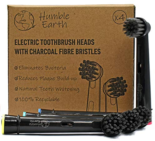 Humble Earth Aktivkohle-Zahnbürstenköpfe Kompatibel mit der elektrischen Zahnbürste Oral-B