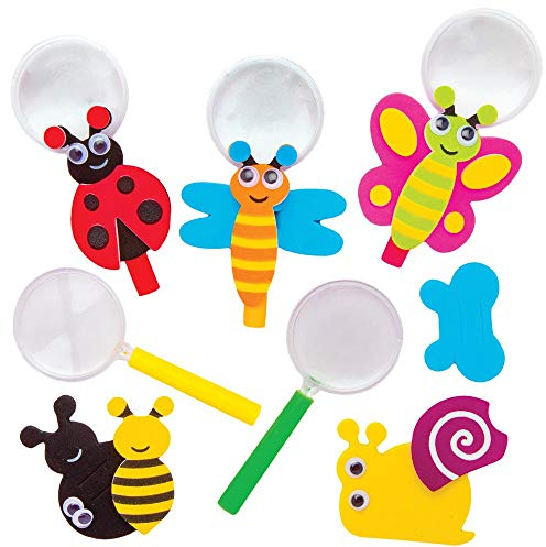 Baker Ross AT632 Käfer-Lupen-Set, 5 Stück, Spielzeug für Kinder, perfektes Partygeschenk oder als Füller für Geschenktaschen