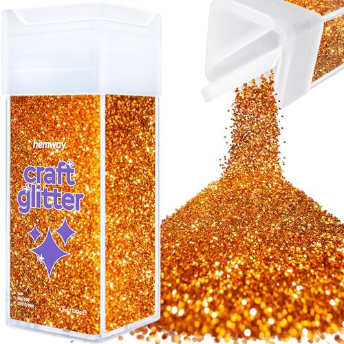 Hemway Premium Craft Glitter Shaker - Copper | 130g Fine Metallic Flake Sequins for Resin & Epoxy Crafts | Craft Supplies for Festival, Tumblers, Body, Face, Eye & Nail Art