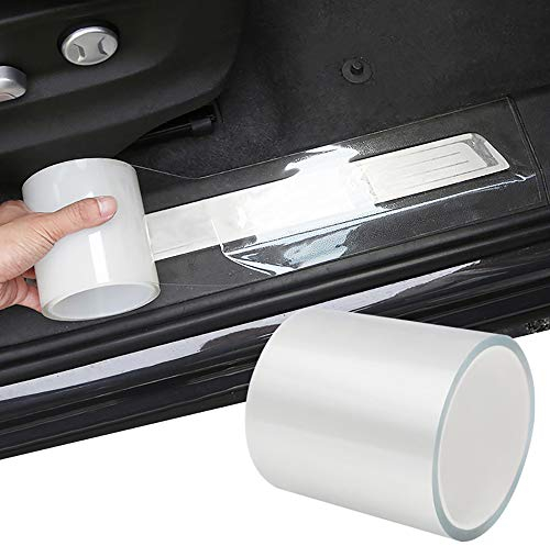 Auto Einstiegsleisten Aufkleber Universal, 10cmx10m Transparent Auto Schutzfolie Auto Einstiegsleisten Schutz Lackschutzfolie für Autotürschutz/Einstiegsleistenschutz/Auto Stoßstangenschutz