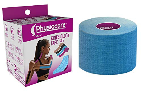 Physiocare Kinesio Tape blau Elastisches, latexfreies Band. Wasserfest.