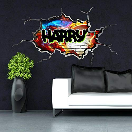 Wandtattoo 3D Graffiti Name benutzerdefinierte personalisierte Vinyl Wandaufkleber DIY Kinderzimmer