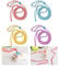 ASOCEA 4 Stück Hamster Geschirr und Leine Einstellbar Nylon Laufleine für Haustiere Geeignet für Meerschweinchen Chinchillas Frettchen Ratten Mäuse Eichhörnchen Rennmäuse